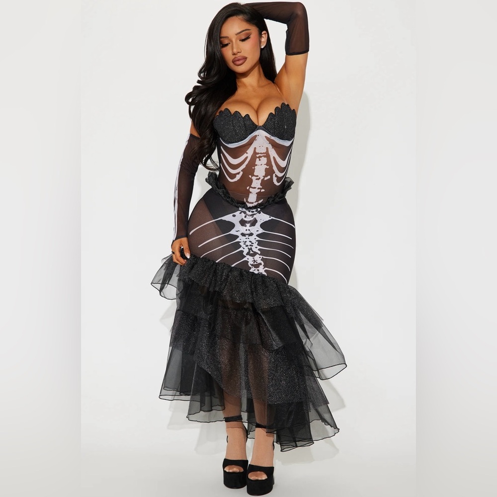 HALLOWEEN Living Dead Mermaid 3 Piece Costume Set - Black